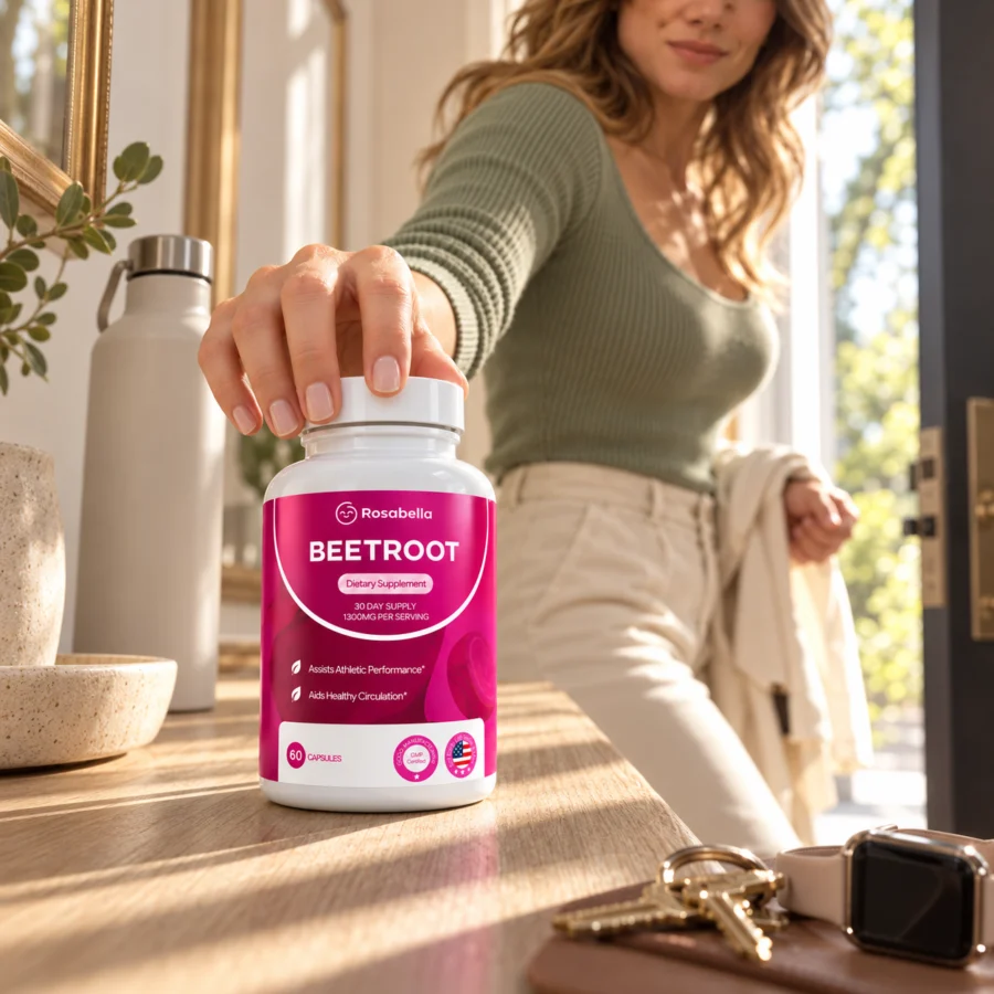 Reaching for the Rosabella Beetroot bottle on the way out the door